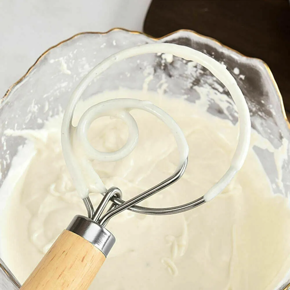 13-Inch Stainless Steel Baking Dough Wire Whisk Mixer | Bread Cooking Tool
