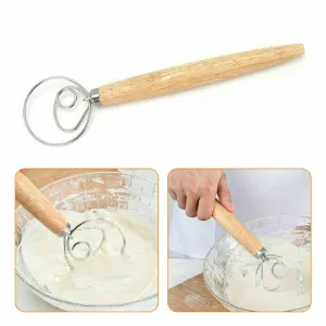 13-Inch Stainless Steel Baking Dough Wire Whisk Mixer | Bread Cooking Tool