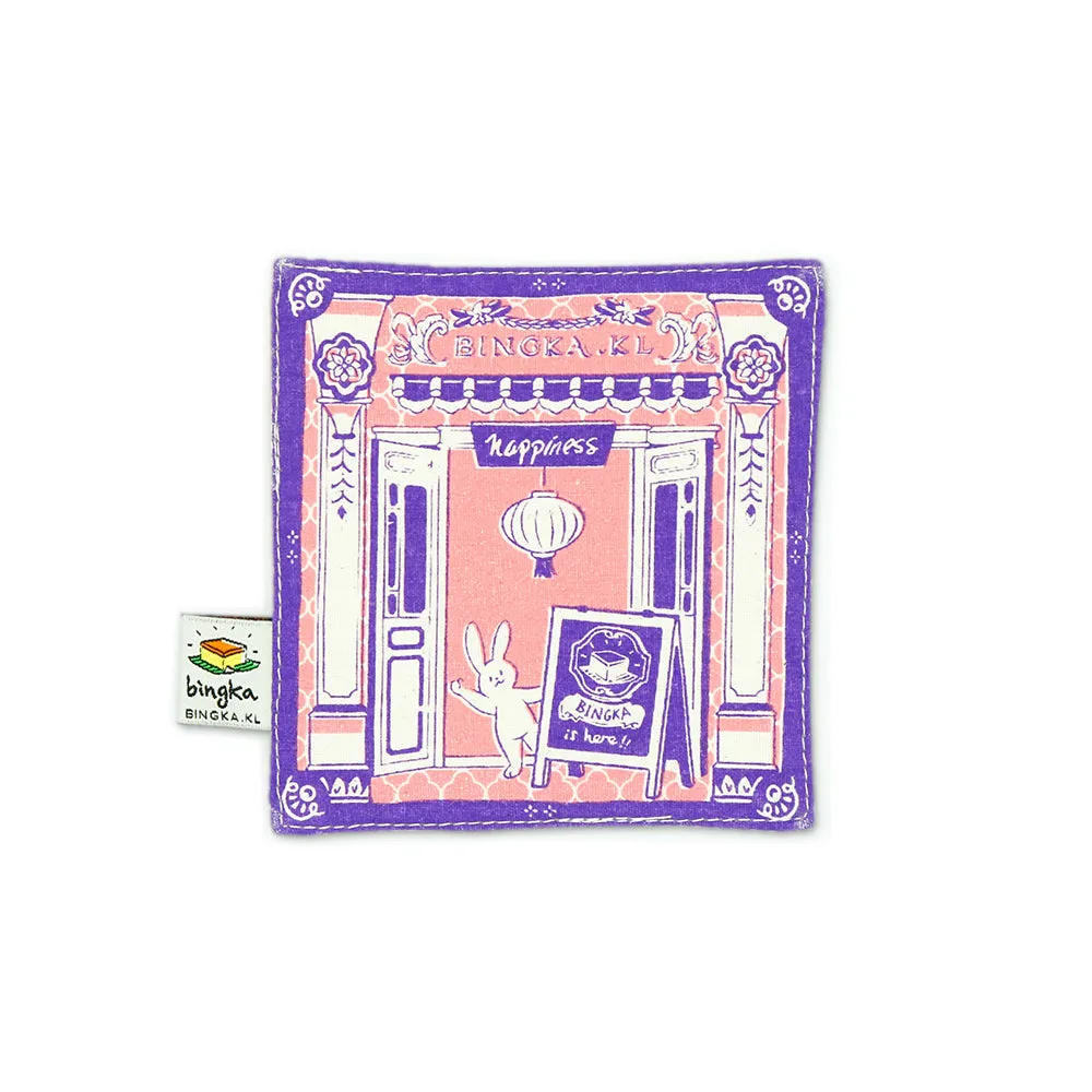 Bunnies Mooncake House Coaster in Pink