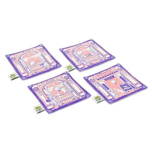 Bunnies Mooncake House Coaster in Pink