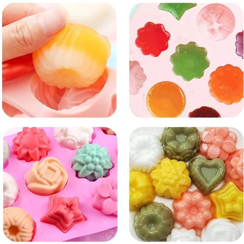 Cetakan Silikon Jelly Coklat Bunga Mooncake