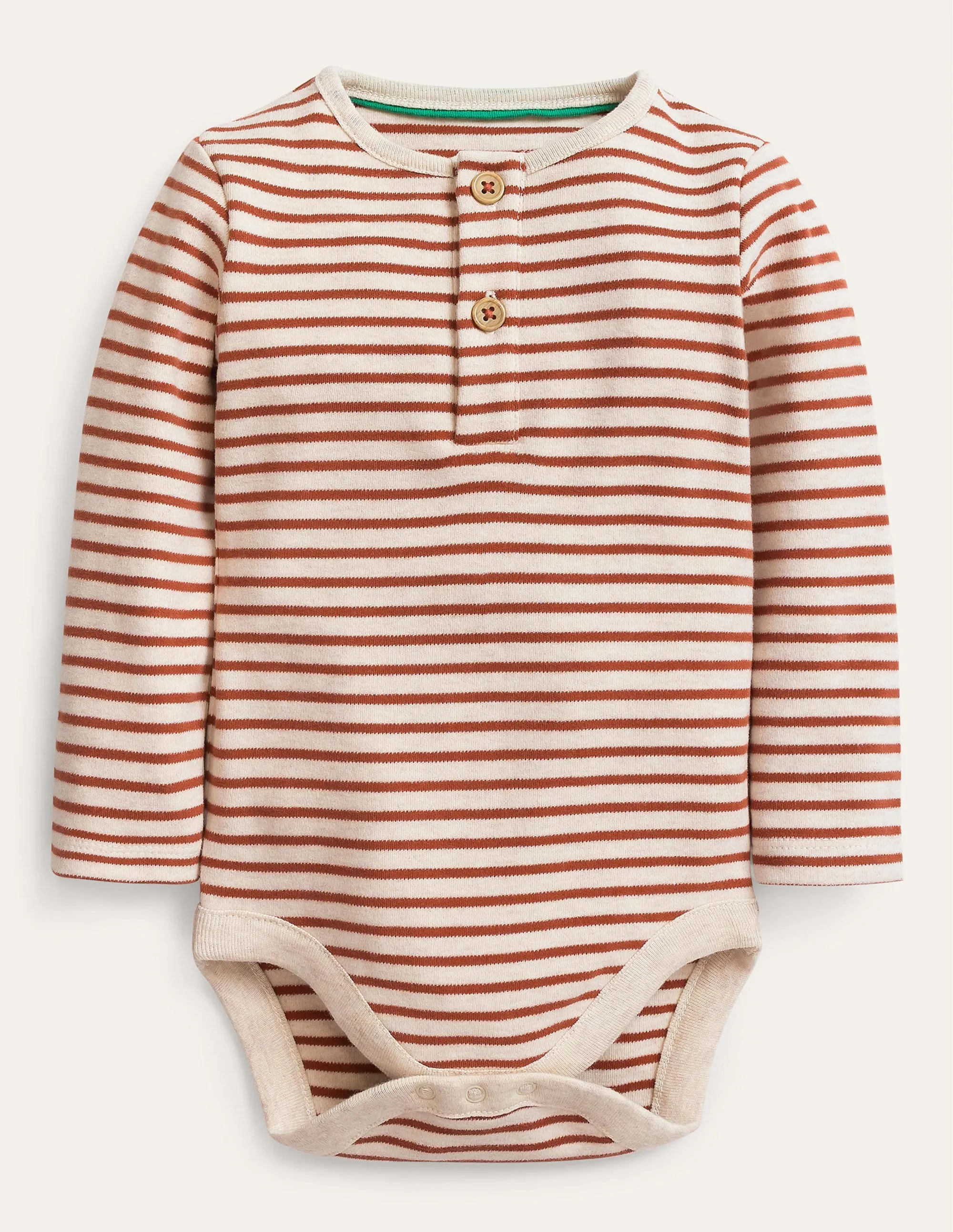Cosy Henley Body-Oatmeal/Roasted Chestnut