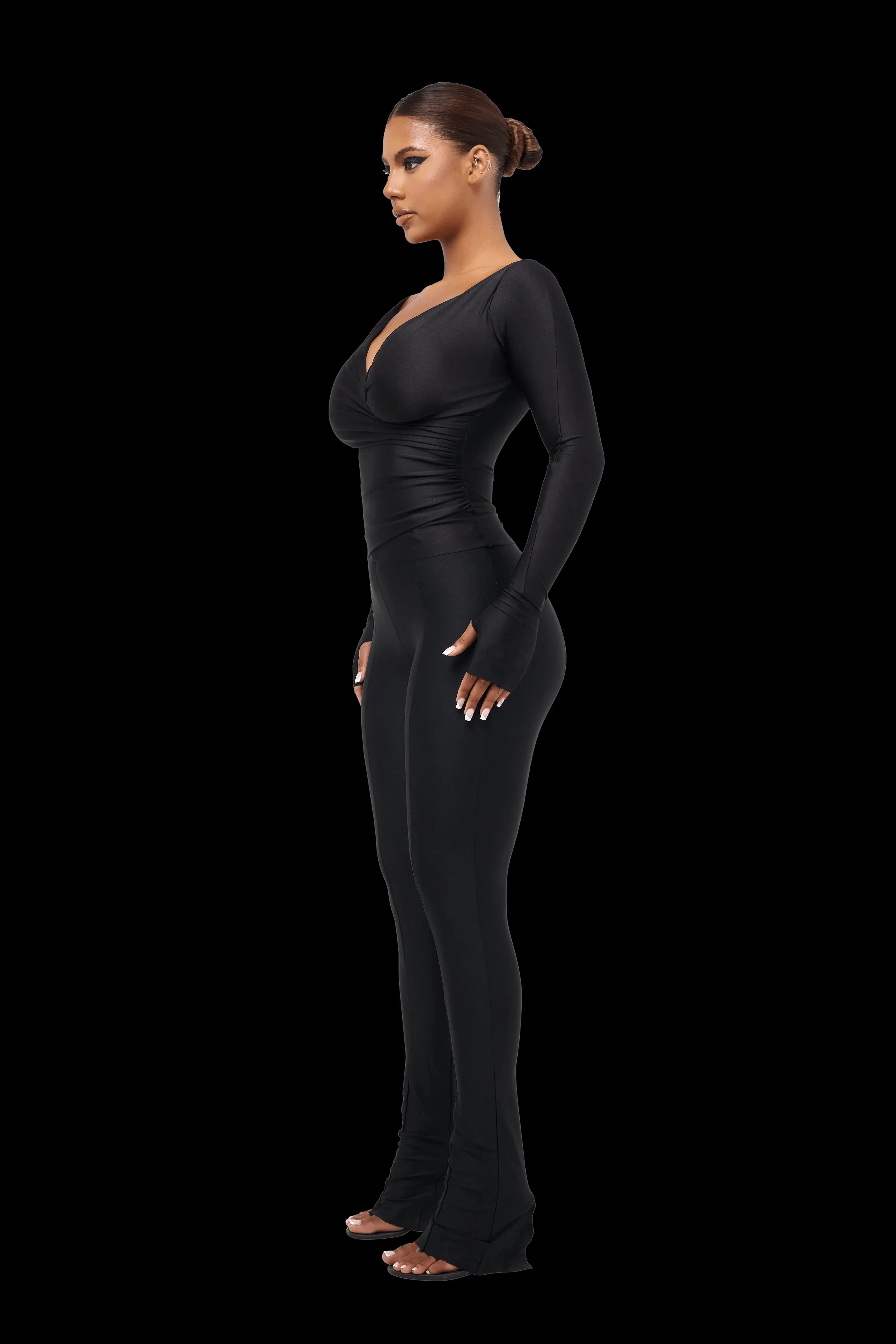 Coucoo - Lanai Long-Sleeved Top and Leggings in Squid Ink