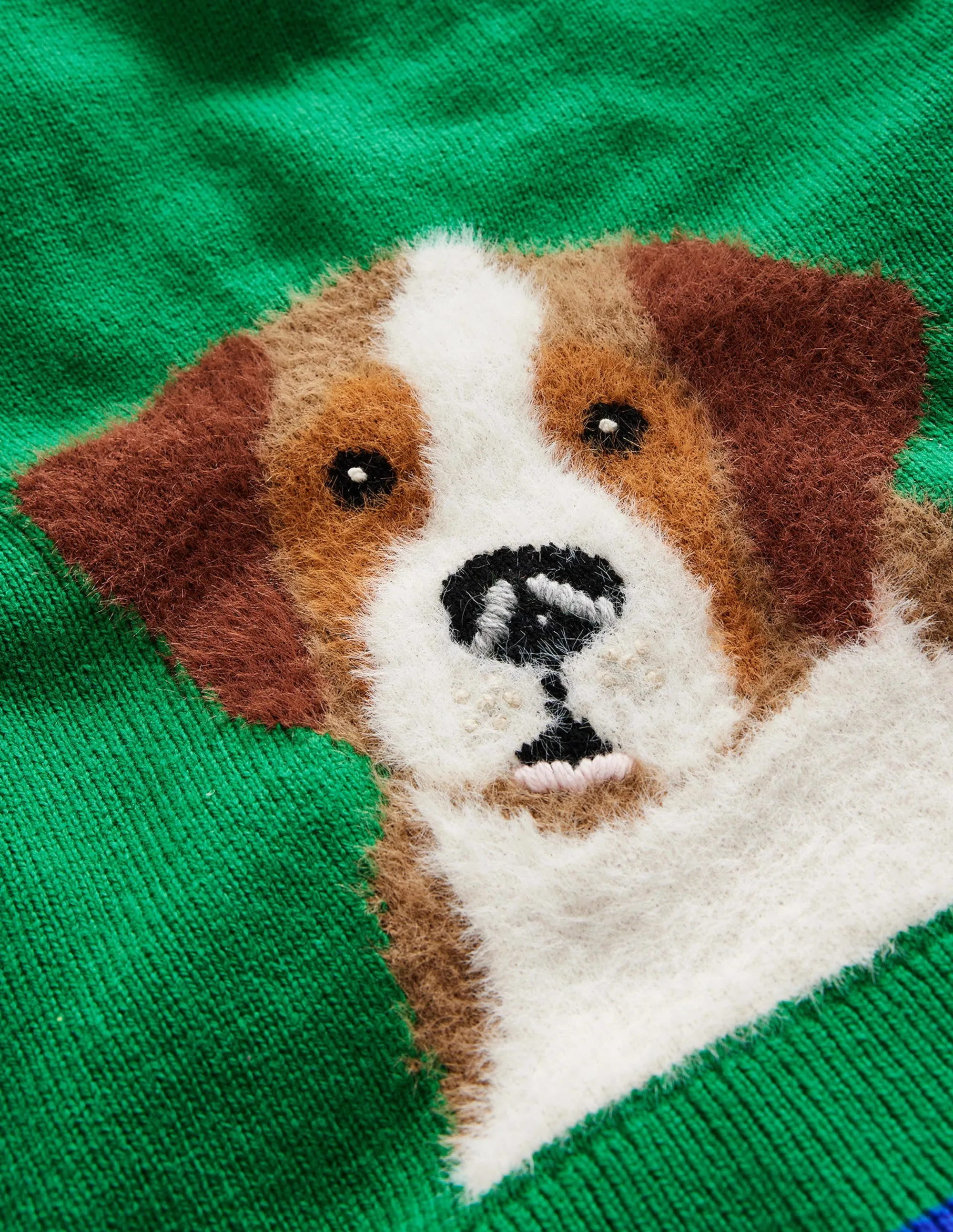 Fun Cosy Jumper-Runner Bean Green Dog