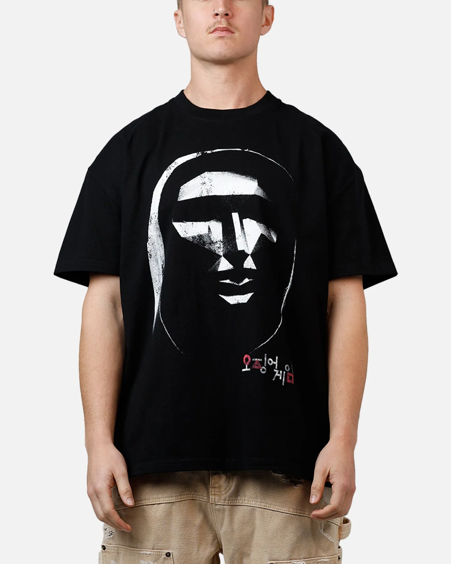 Goat Crew X Squid Game Front Man Heavyweight T-Shirt Black