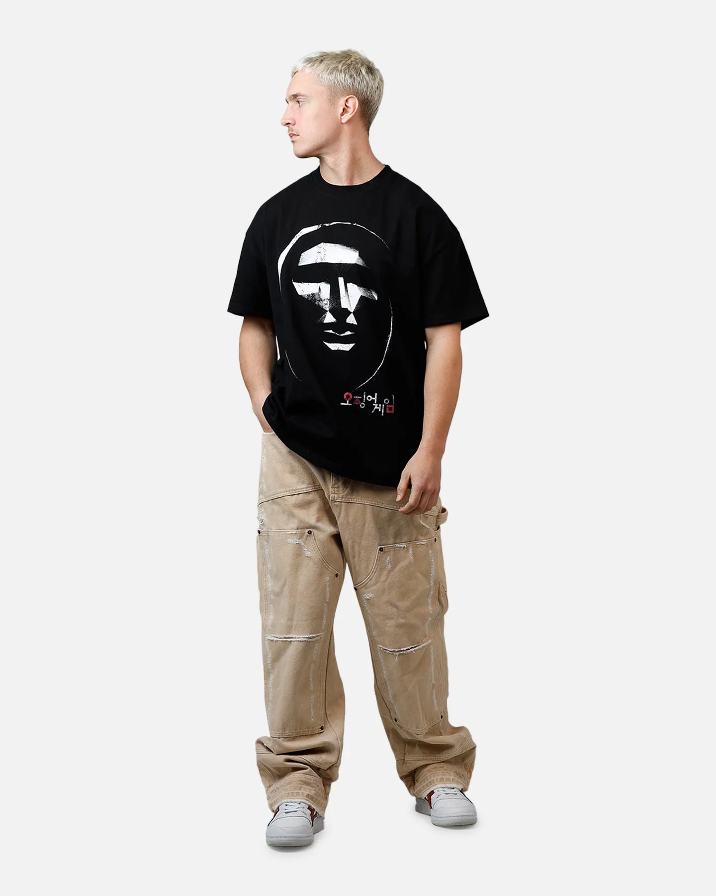 Goat Crew X Squid Game Front Man Heavyweight T-Shirt Black