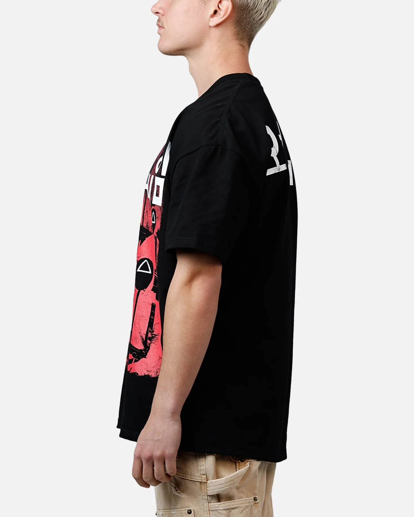 Goat Crew X Squid Game Masked Men Heavyweight T-Shirt Black