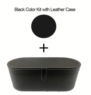 Round Hair Dryer Hair Straightener Curling Stick Set Special Leather Box PU Leather Red Wine Box Mooncake Storage Box