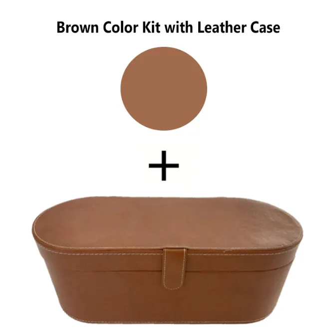 Round Hair Dryer Hair Straightener Curling Stick Set Special Leather Box PU Leather Red Wine Box Mooncake Storage Box