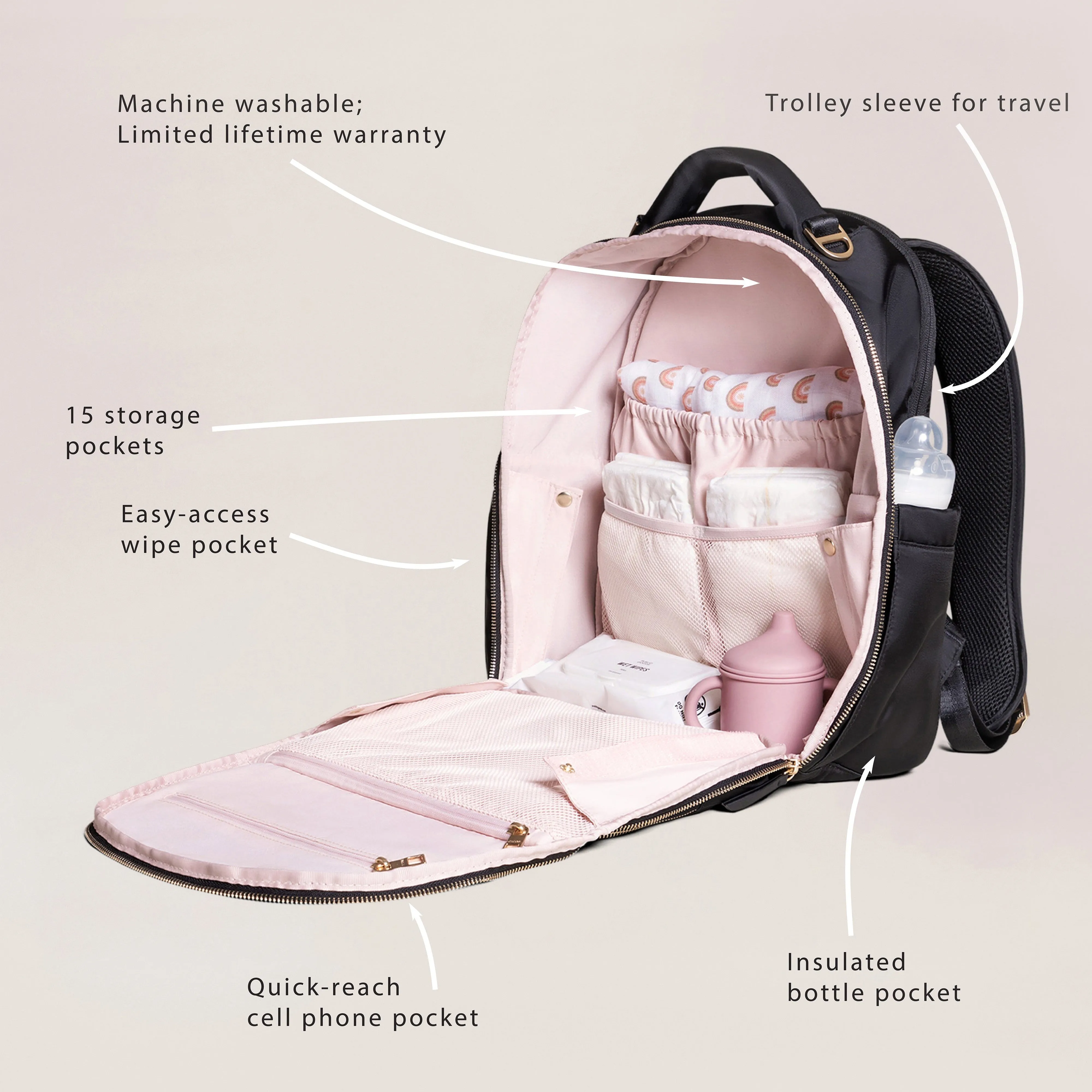 Sazan   JuJuBe Classic Diaper Backpack | Paisley Floral