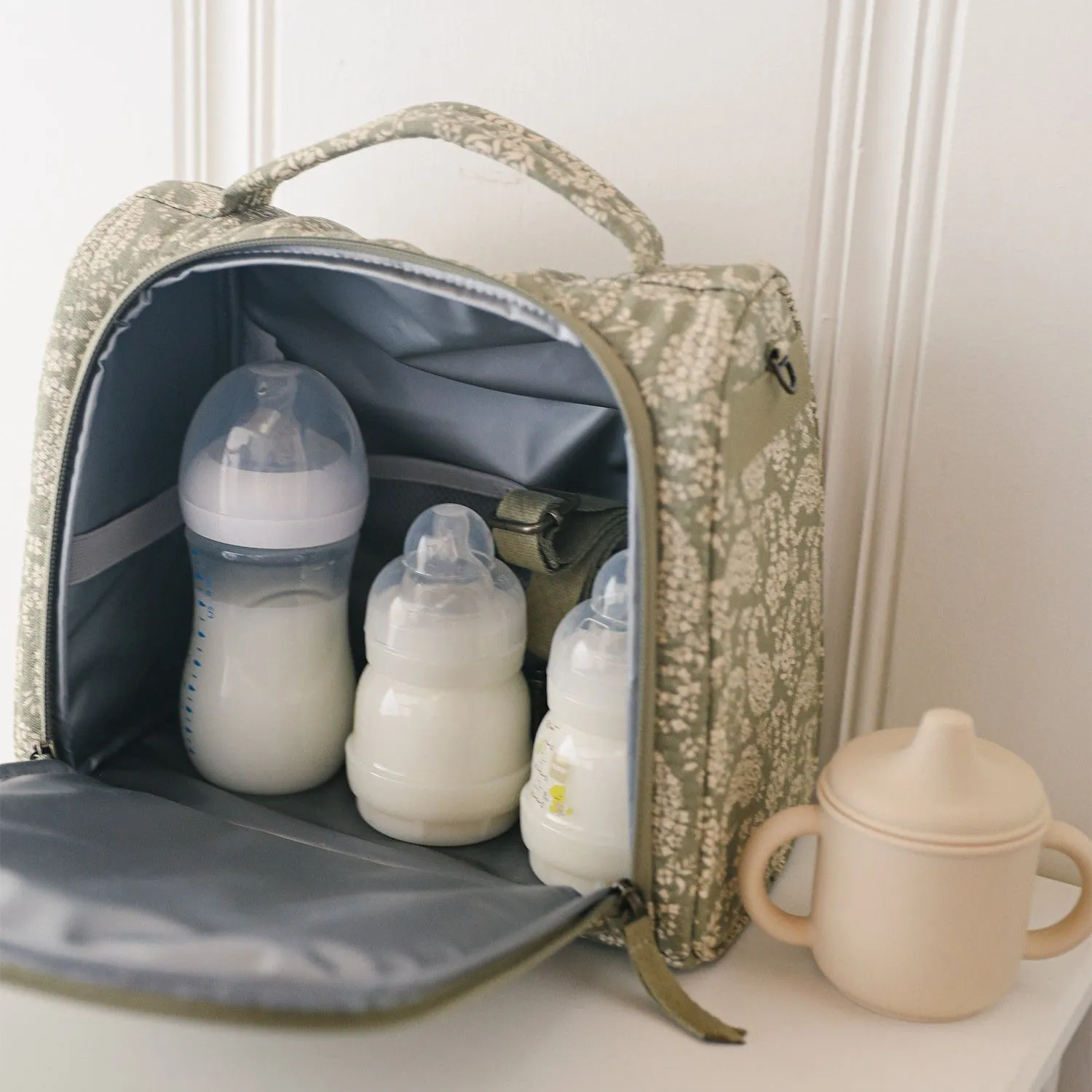 Sazan   JuJuBe Insulated Bottle Bag | Paisley Floral