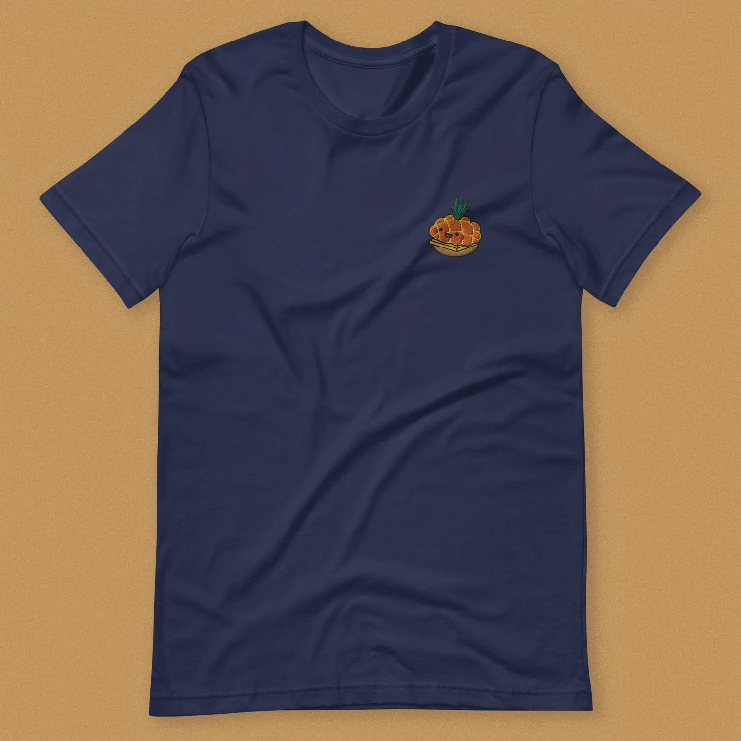 Tropical Pineapple Bun Embroidered T-Shirt