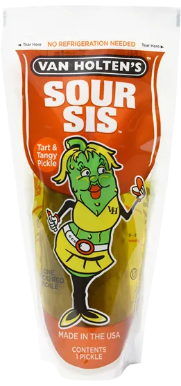 Van Holten's Sour Sis Pickle in a Pouch